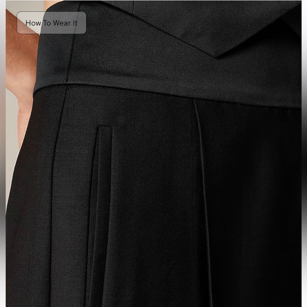 Jcrew Collection wide-leg trouser pant in tuxedo wool, NWT, size 12 - Picture 2 of 5